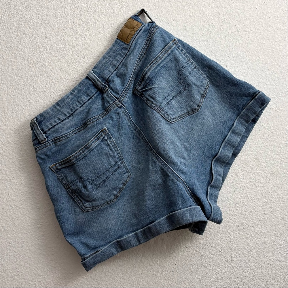 American Eagle AE Curvy Mom Shorts High Rise Stretch Denim size 8 - Picture 8 of 13